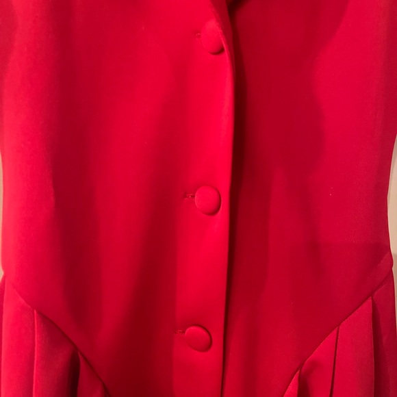 Red Long Sleeve Tailored Custom dress NWOT XS Petite RUNS VERY SMALL - Picture 7 of 15